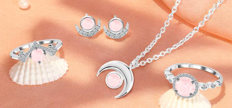 Rose Quartz Gemstone Wedding Anniversary Gifts | Sagacia Jewelry