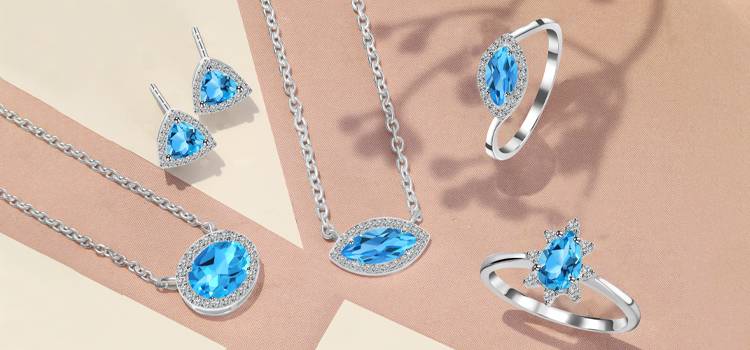 Swiss Blue Topaz Jewelry | Sagacia jewelry