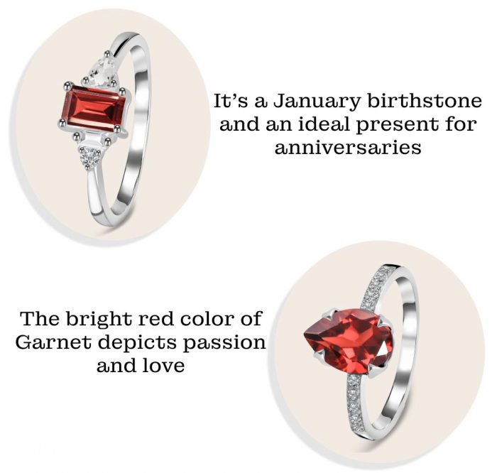 Buy Beautiful Gemstone Garnet Ring | Sagacia jewerlry