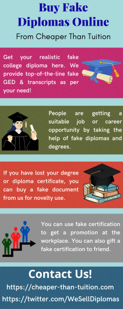 Buy Fake Degrees and Diplomas Online!