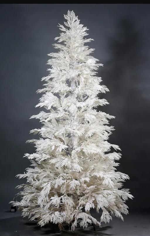 210CM WHITE PRELIT CHRISTMAS TREE Social Social Social Social