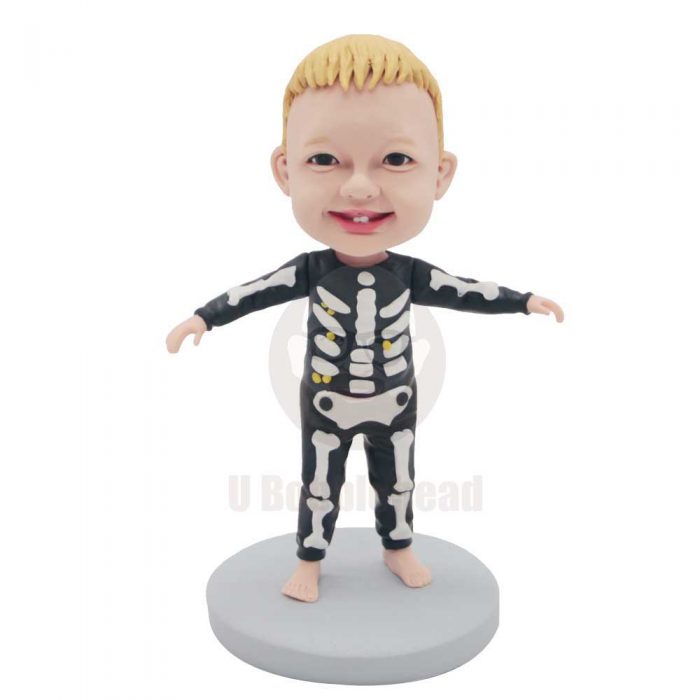 Custom Handsome Little Boy Bobbleheads In Funny Clothes