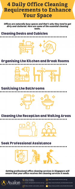 4 Daily Office Cleaning Requirements to Enhance Your Space