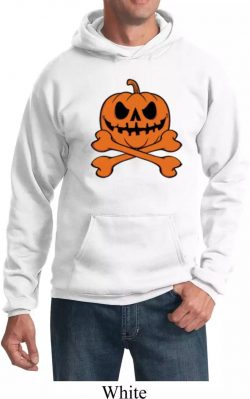 Mens Skeleton Hoodie, Halloween Pumpkin Skeleton Hoodie