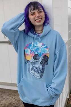 skull hoodies womens, Jellyfish Print Ocean Hoodies