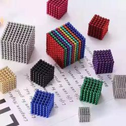 Buckyball cubes, magnetic ball cubes 5mm/Silver cube