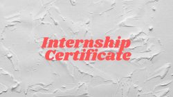 Internship Certificate Online