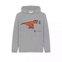 adult dinosaur hoodie, T-Rex Bicycle Unisex Hoodie