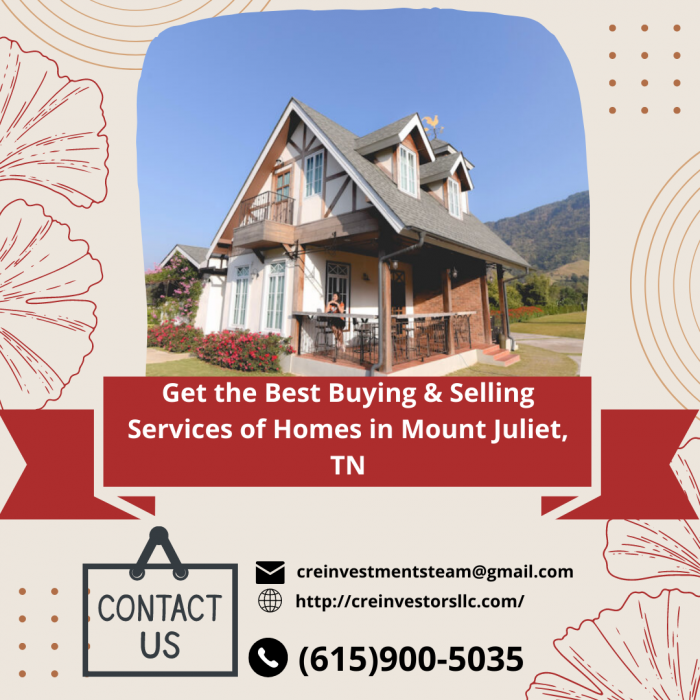 Get the Best Buying & Selling Services of Homes in Mount Juliet, TN