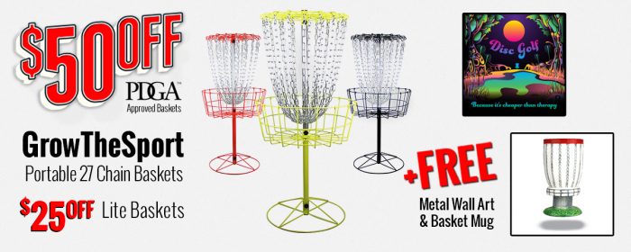 Don’t miss out on this exceptional deal on PDGA approved Disc Golf baskets
