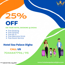 Offering-25% OFF on Hotel Booking in Digha