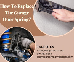How can I change the spring on my garage door?