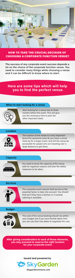 How To Take the Crucial Decision Of Choosing A Corporate Function Venue?