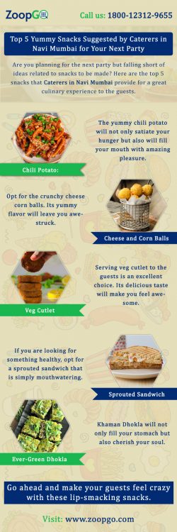 Top 5 Yummy Snacks Suggested by Caterers in Navi Mumbai for Your Next Party
