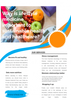 Why is lifestyle medicine important to sustainable health and healthcare?
