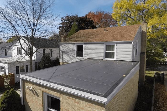 Long-lasting flat roof material.