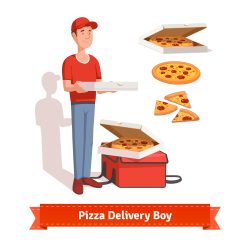 How much are online pizzas compared to regular pizzas?