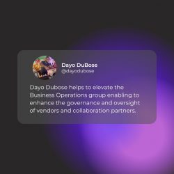 Dayo Dubose is a Business Operations Director