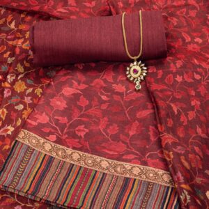 Silk Fabric Unstitched Suit In India