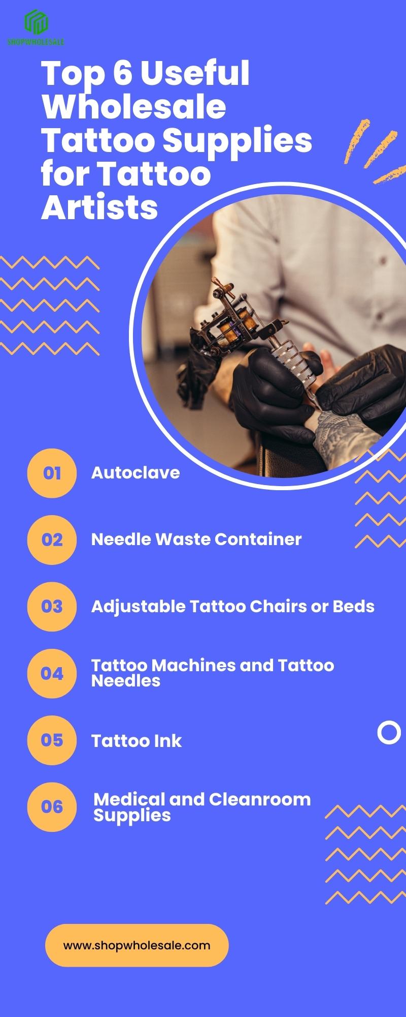 Top 6 Useful Wholesale Tattoo Supplies for Tattoo Artists