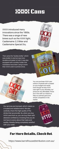 Shop The Premium And Top-Notch Collections Of XXXX Cans