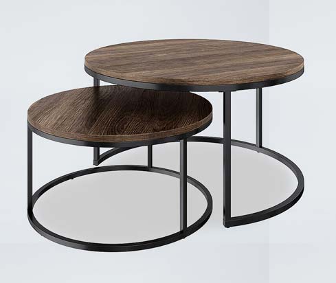 CT10 Round Combined Type Wooden Coffee Table End Table