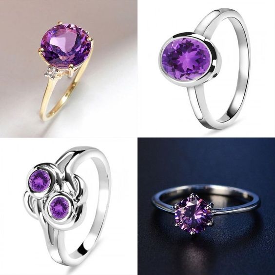 Real sterling silver Amethyst Ring