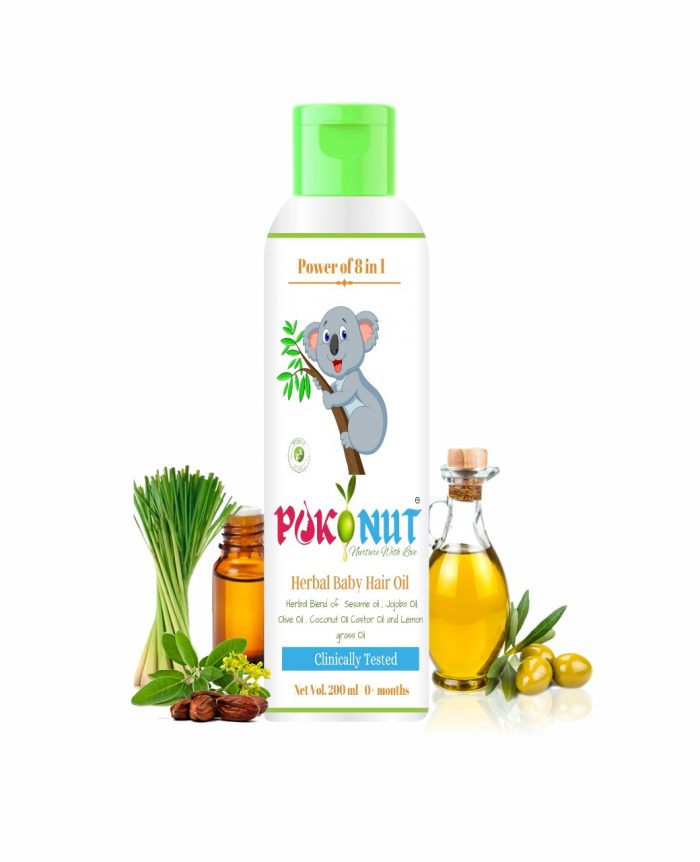 Discover Herbal baby hair oil in Delhi at Pokonut
