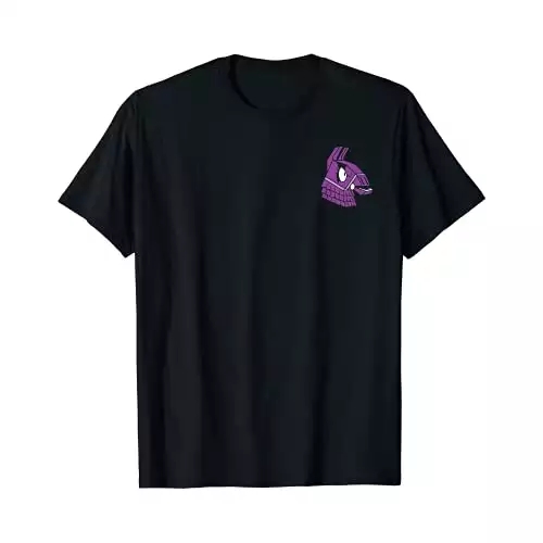 Fortnite Custom Shirt, Fortnite Llama Pinata Left Chest T-Shirt