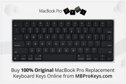 Buy 100% Original MacBook Pro Replacement Keyboard Keys Online from MBProKeys.com