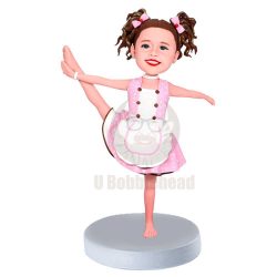 Custom Beautiful Ballet Girl Bobbleheads In Pink Skirt