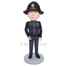 Custom Male Police Bobbleheads In Professional Uniform