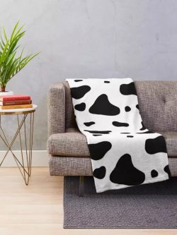 Cow Print Throw Blanket, Cute Cow Pattern Throw Blanket Gift