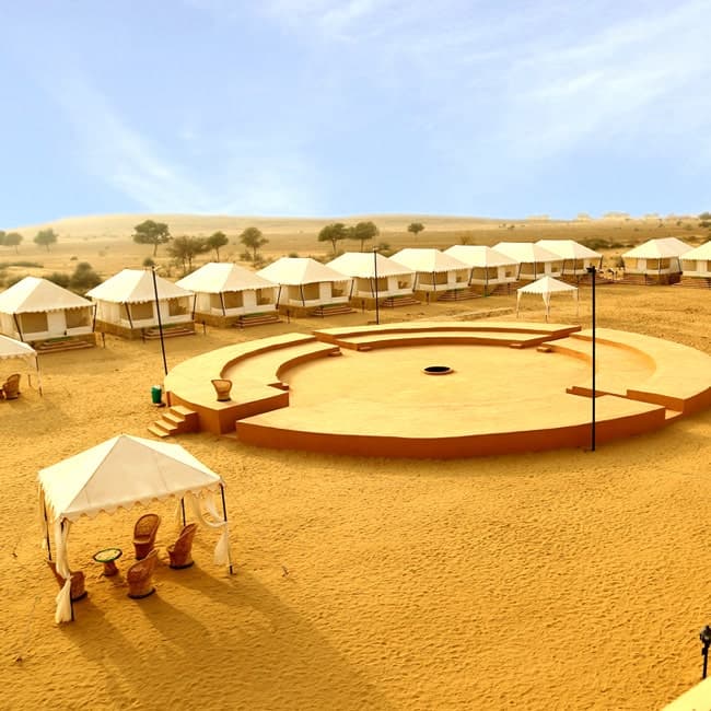Tent Camp In Sam Sand Dunes Jaisalmer