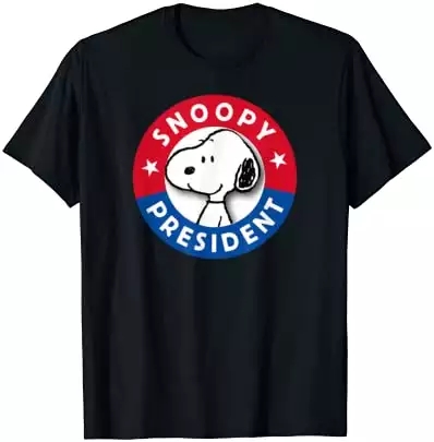 Snoopy T Shirt, PEanuts Snoopy for President T-Shirt