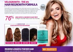 VeloGrowth Hair Formula (#1 Clinically Proven Formula) For Longer Hair & Regrow Thicker!