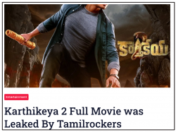 Karthikeya 2 Full Movie was Leaked By Tamilrockers