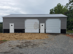 Long Vertical Roof Garage| Grizzly Steel Structures