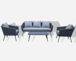 Luxury Modern 4pcs KD Outdoor Furniture Sets Rattan Garden Sofa
