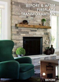 Fireplace Stone Refacing