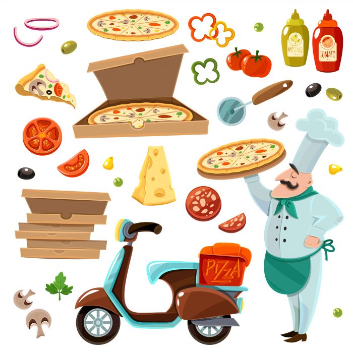 What are the main features of an online pizza ordering system?