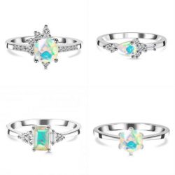 Sterling Silver Opal Rings Collection at Sagacia Jewelry