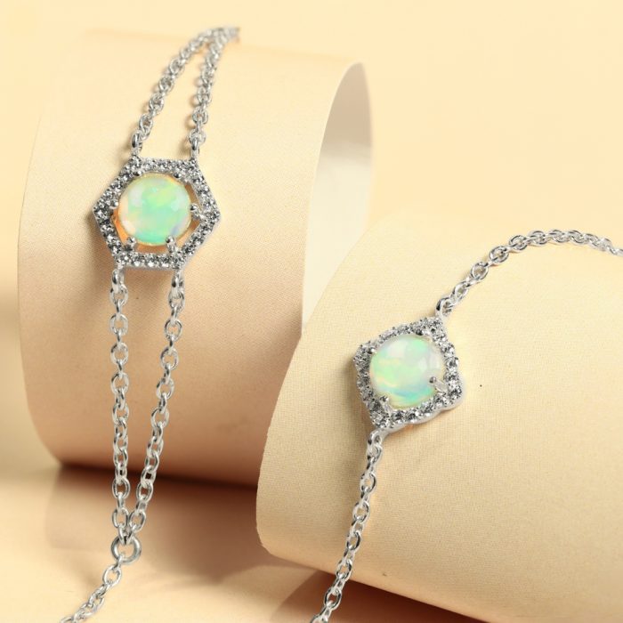 Beautiful Opal Jewelry Suited up with Dazzling Diamond