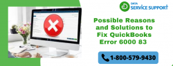 Reasons and Ways to fix the QuickBooks error 6000 83