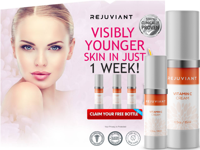 Rejuviant Vitamin C Cream Reviews Reduce skin Redness Wrinkles Get Lighten Age Spots Healthy Bri ...