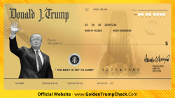 What Amount Does The Golden Trump Check Have?