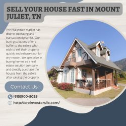 Sell Your House Fast In Mount Juliet, TN