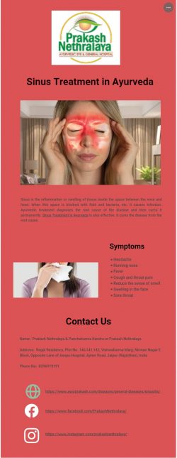 Sinus Treatment in Ayurveda