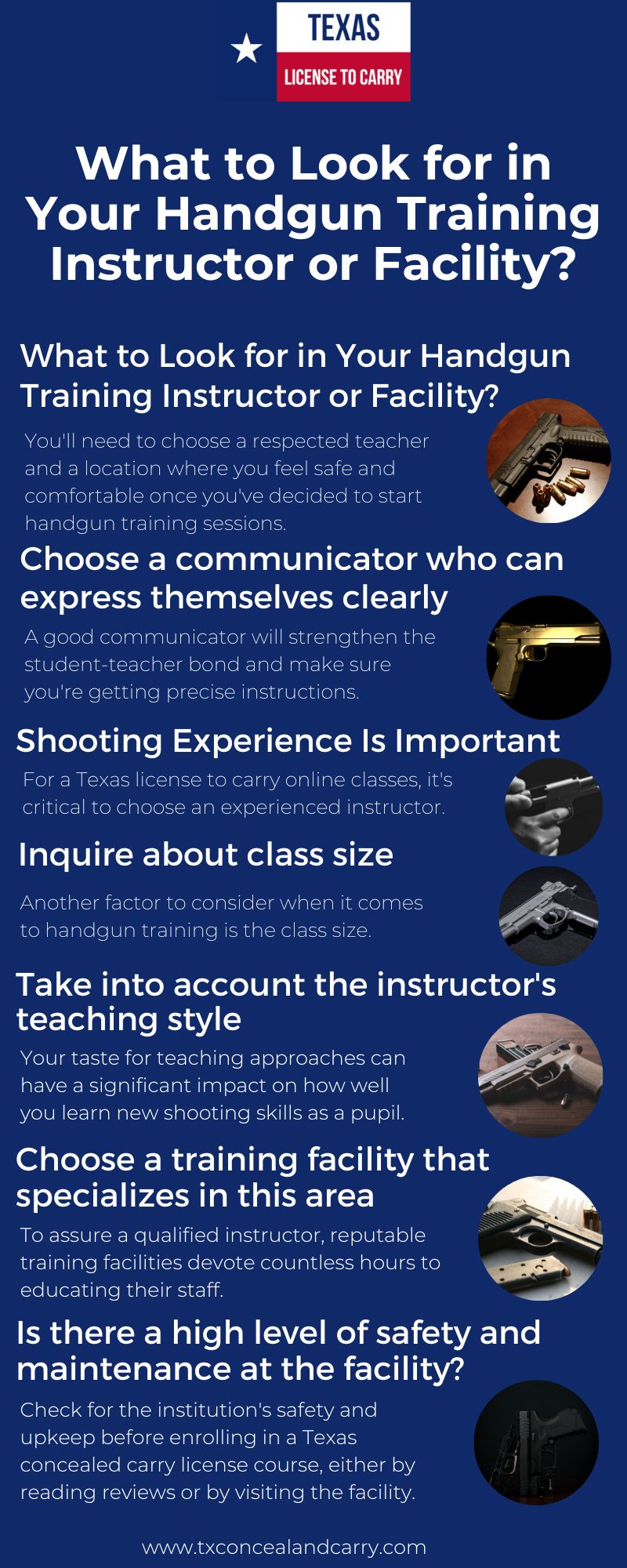 What to Look for in Your Handgun Training Instructor or Facility?