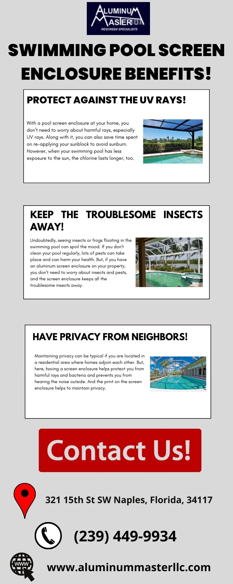 Swimming Pool Screen Enclosure Benefits! Social Social Social